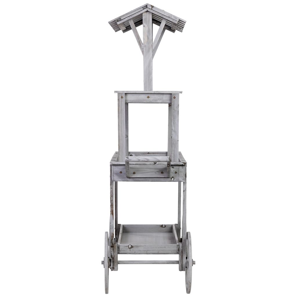 WANDERLUST DECO Carro expositor de madera 100x46x163h cm