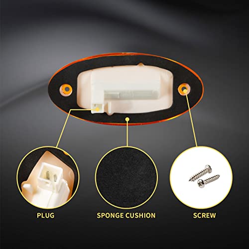 Everesthd 5Pcs Cab Marker Lights Led Top Roof Lamps Amber Lens Assembly Fit For International Prostar, Durastar, Workstar 2008-2018 Truck Parts #TOP2