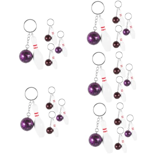 Design de bowling violet miniature comme accessoire porte insolite