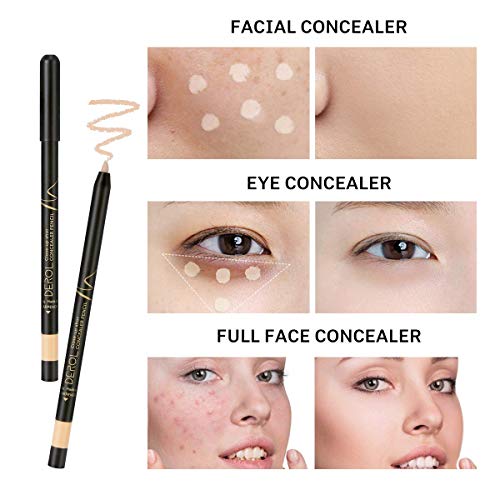 Kissio Concealer Pencil,Under Eye Concealer,Cover Acne And Freckles,Brightener,Waterproof Long-Lasting Concealer（04#Milktea) #TOP3
