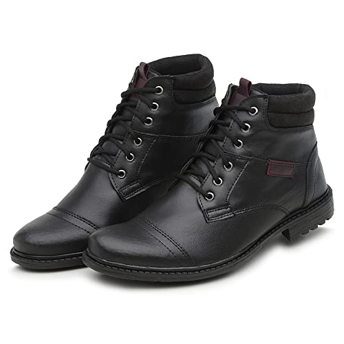 COTURNO MASCULINO BOTA CANO CURTO BOTINA CASUAL (40, PRETO)