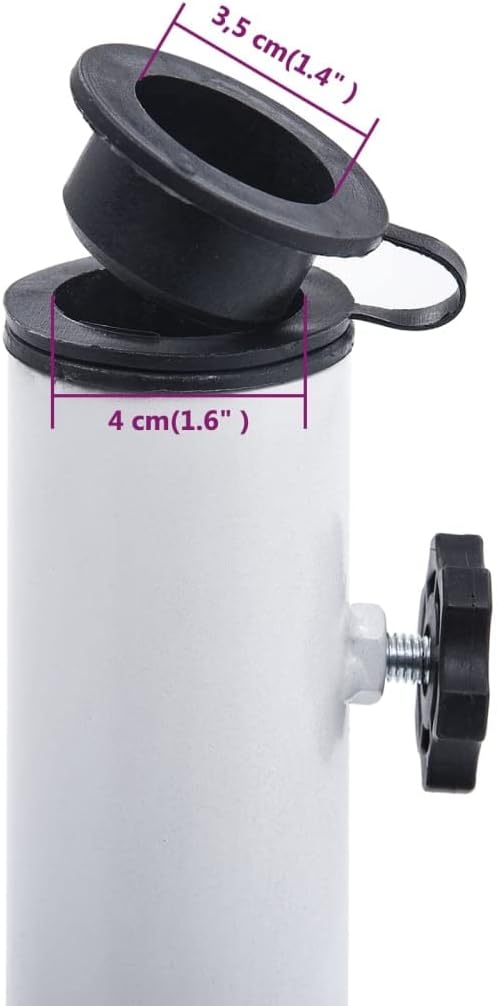 SKM Umbrella Base White 12 kg 48 cm Cast Iron (Weight-13KG)-240722