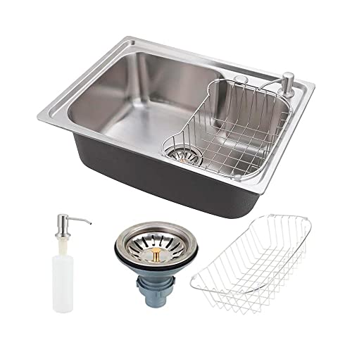 Pingoo.Casa, Cuba para Cozinha com Acessórios, Gourmet, Aço Inox, Matis, Prata