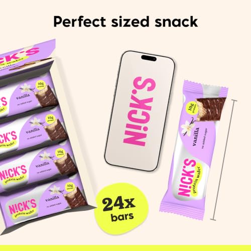 N!CK'S Protein Wafer Bar Vanilla| 25% Protein (10g) 203 Calories | Low Carb Cookie Bar Snack with No Added Sugar, Gluten Free (24 bars x 40g) - image 6