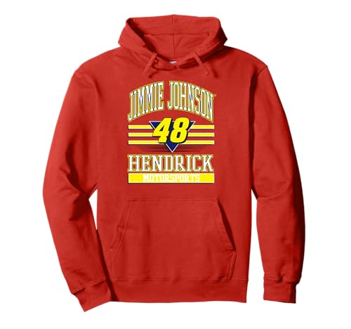 Jimmie Johnson 48 Red Hendrick Motorsports Licensed Pullover Hoodie