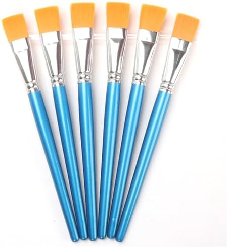 Short-stemmed Brush with Flat Tip for Painting and Acrylics image 5
