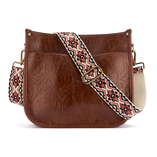 Image of ZOOEASS Bronze Buckles Purse Strap, 2 inch Wide Crossbody Handbag Strap Adjustable Replacement Shoulder Strap Vintage Embroidery