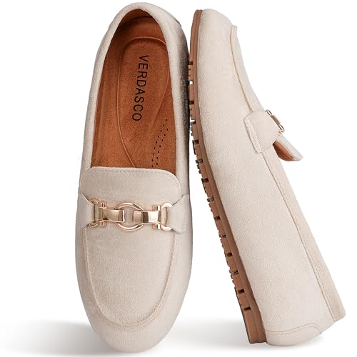 Image of VERDASCO Women's Loafers Comfort Slip-Ons Flat Work Shoes Casual Moccasins Penny Loafers Lady Dress Shoes