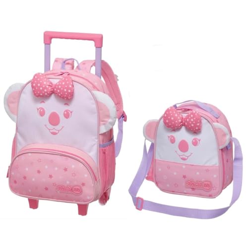 Kit Mochila de Rodinhas Com Alças e Lancheira Térmica Lilica Ripilica Little BB Pacific