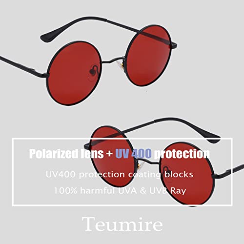 Image of Retro Small Round Polarized Sunglasses for Men Women Circle Hippie Style Sun Glasses