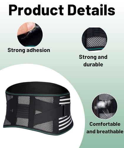 Image of Back Pain Relief Belt for Women & Men, Adjustable Back Support Belt with Breathable Fabric, Posture Corrector for Herniated Disc & Sciatica, Lightweight Waist Belt for Daily Use