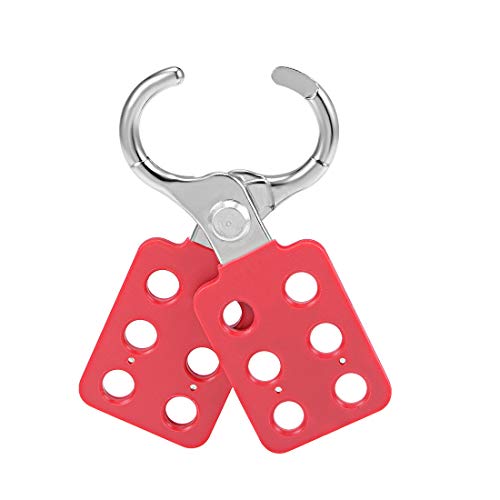 Image of uxcell Lockout Hasp Aluminum Alloy 1-inch Inside Jaw Diameter 6 Holes