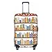 Lustige Bücherregal-Sammlung und Leiterdruck, Reisegepäckabdeckung, elastische Koffer-Trolley-Schutzhülle für 55,9 - 71,1 cm Gepäck (S, M, L, XL), weiß, 95