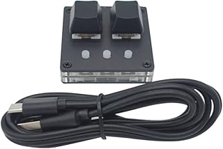 OSU ミニ キーボード 2 キー ゲーミング キーボード プログラミング マクロ キーパッド メカニカル キーボード レッド スイッチ、ブラック