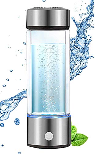 Hydrogen Generator Water Bottle, Real Molecular Hydrogen Rich Water Generator Ionizer Maker Machine Bottle with SPE PEM Dual Chamber Technology Hydrogen Water