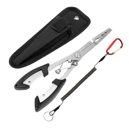 Pinzas con extractor de anzuelo | Tamaño Lenze de alta resistencia – Pinza de 21 cm con seguridad – para hombre principiante barco Riva lago mar río torpedo