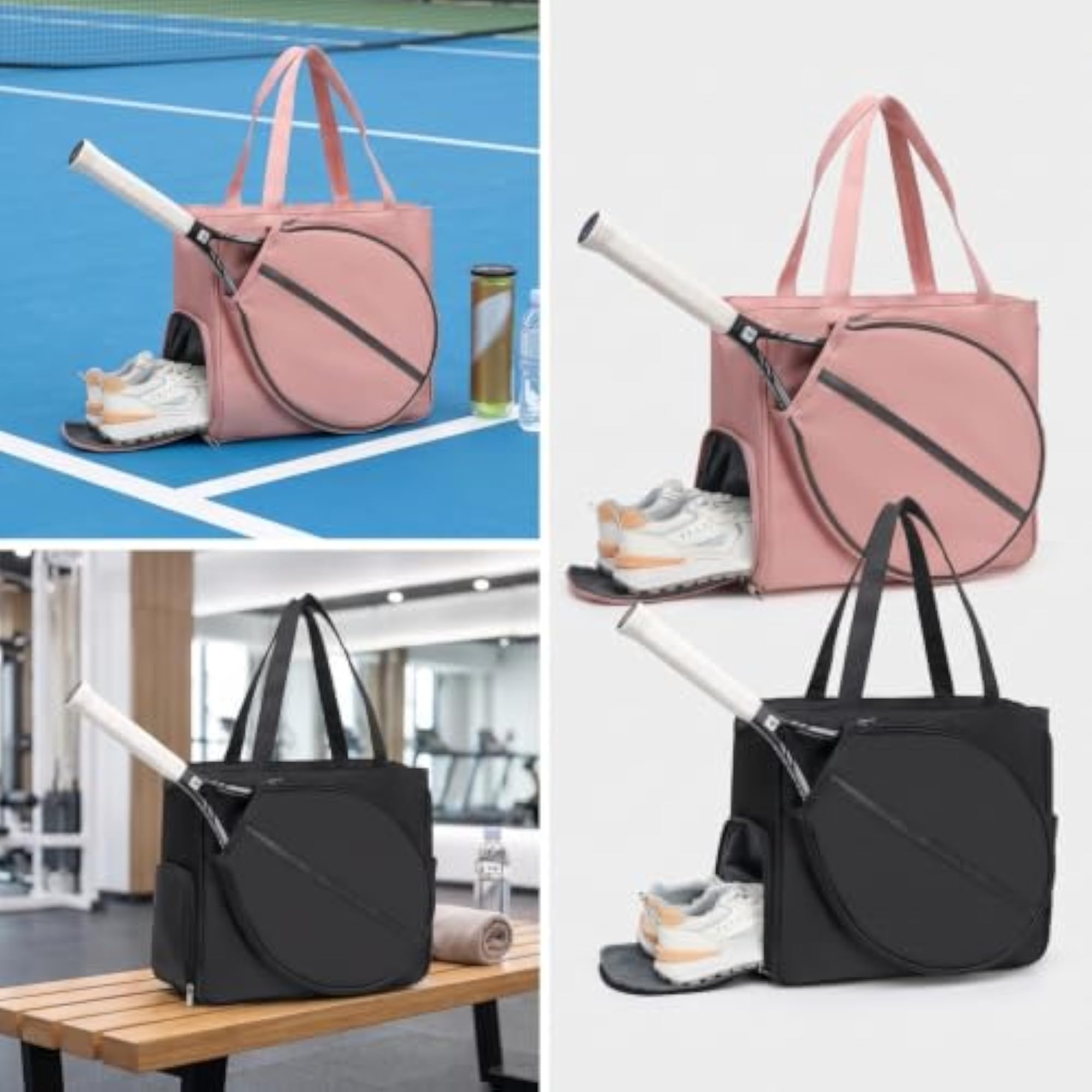 Structured Racket Bag with Shoe Compartment