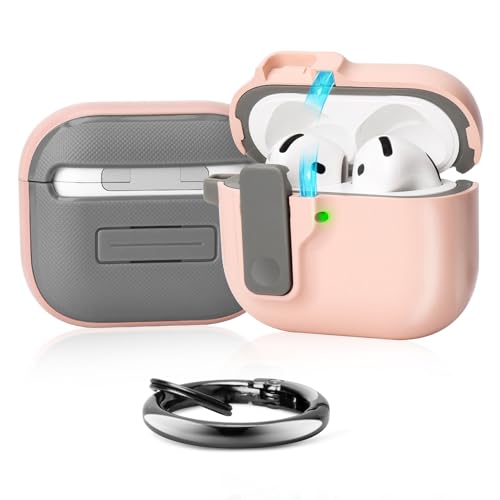 AirPods ��4���� �P�[�X �ɑΉ�TPU���A�t�b�N�t���A���C�e���J�o�[�f�U�C���A���h�~�A�h�o�A�Ռ��z���̂�������Ƃ����ی�P�[�X�A���C�����X�[�d���T�|�[�g�ALED���C�g�������܂��B (���C�g�s���N)