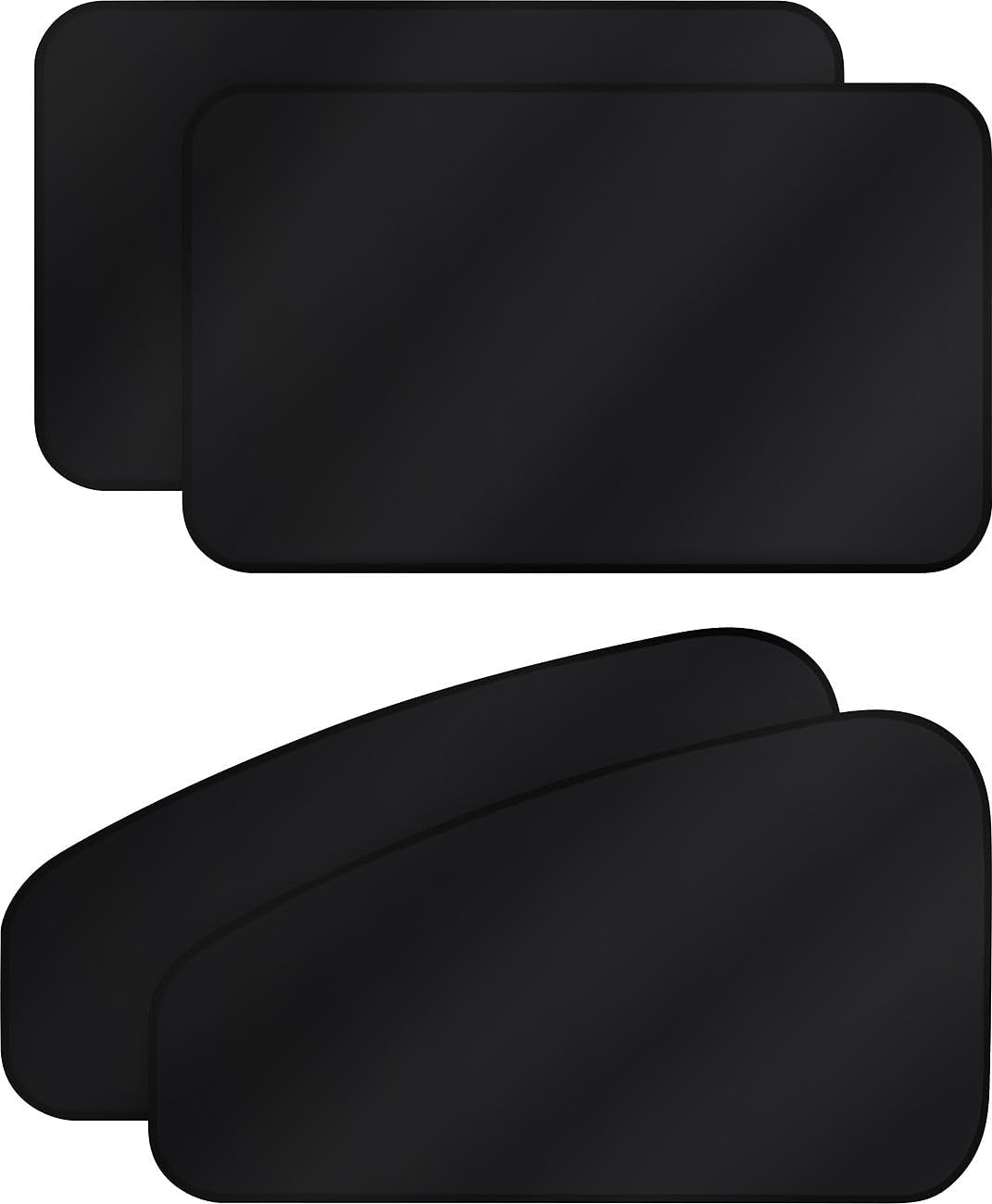 ONEMAJI 4 Pcs Car Window Sun Shade for Abarth 500 595 695 Coppa Coppone, Car Sun Shade Side Window Shade Magnetic Window Curtain UV Protection Privacy Screen,Black
