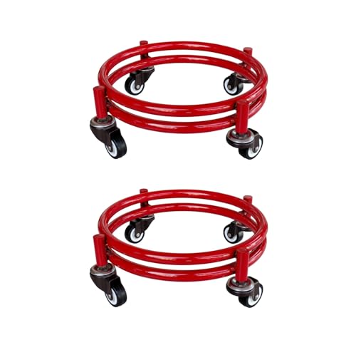 Image of Rincy Stainless Steel Wheel LPG Gas Cylinder Trolley with 4 Wheels (2 Pcs) - BRG Gas Cylinder Trolley (Multicolor, Pack of 2)