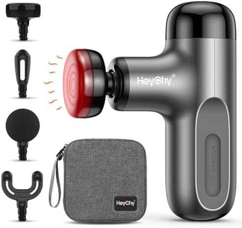 HEYCHY Mini Massage Gun with Heat, Deep Tissue Massage Gun, Porta...
