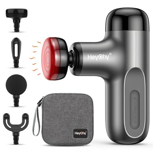 Mini Massage Gun with Heat and 4 Heads