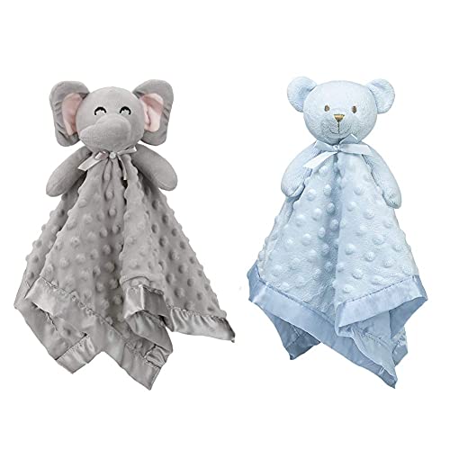 Image of Pro Goleem Elephant and Bear Security Blanket, 16''