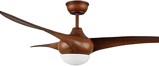 Sunmong 52-calowy wentylator Light Retro wentylator sufitowy ze światłem i pilotem 3 ostrza spiralne śmigło wentylatora do salonu Sypialnia Piwnica