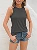 GeGekoko Womens Crewneck Sleeveless Long Vest Tank Tops Summer Casual Loose Fit Basic Shirts Grey #2