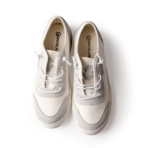 SHOELANDER Women's Lace up Flats Comfortable Casual Walking Shoes - Image 6