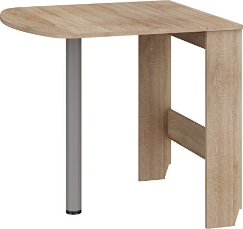 BIM Furniture HOMI MINI 6 Table de cuisine extensible ovale 81 x 80 x 75 cm Table à manger pliante (chêne Sonoma)
