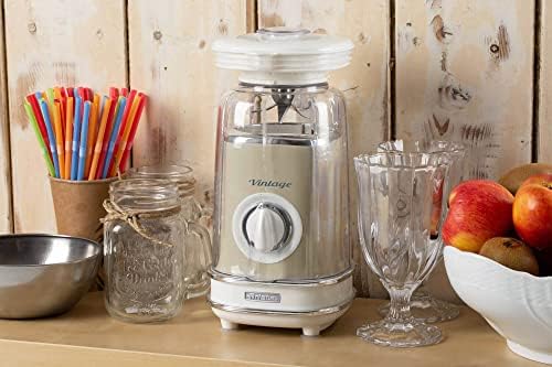 Ariete Vintage Blender, 1.5 Litre Smoothie Maker, Jug Blender, Beige