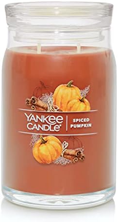 Yankee Candle Spiced Pumpkin Scented Signature 20oz Large Jar 2-W...