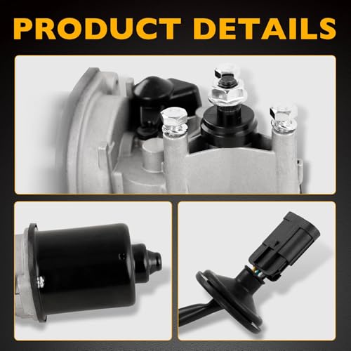 Image of Front Windshield Wiper Motor Compatible with 2004-2012 Chevy Colorado GMC Canyon Pickup, 2006 Isuzu i-280 i-350 Crew Cab Pickup, 2007-2008 i-290 i-370, 4-Pin, Replace# 401062 25809218 88958223