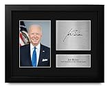 HWC Trading US President Joe Biden Autograph USL Framed Signed Reproduction Printed Print Photo Picture Display for Patriotic Americans - US Letter Size