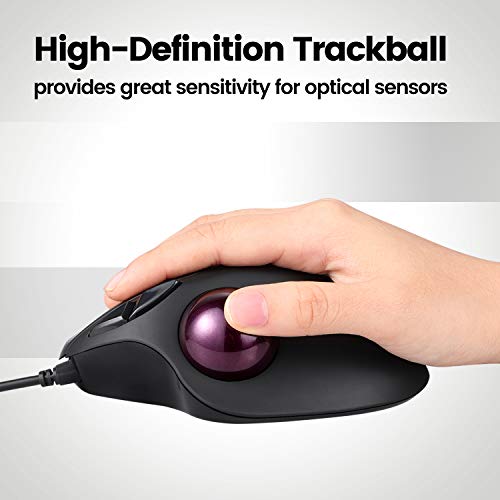 Image of PERIPRO-303GR 34mm Replacement Trackball - Glossy Red Ball for Logitech M570, MX Ergo, PERIMICE-517 /717 - Smooth Precision Control for Trackball Mice