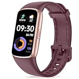 Zeacool Fitness Tracker with 24/7 Heart Rate, Blood Oxygen Sleep Monitor,123 Sports Modes Calories Smart Watch,Pedometer IP68 Waterproof Activity Trackers Health Step Counter for Women Men (Bordeaux)