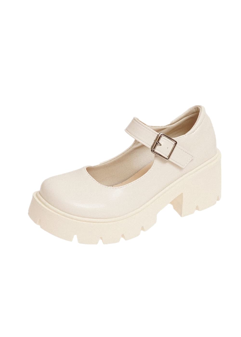 Womens Platform Mary Janes Shoes Sweet Toe Ankle Lolita Gothic Pumps Chunky Patent Leather — view 68