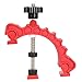 Cloimei T Track Clamp Quick Acting Adjustable Press Plate Hold Down Clamp for Woodworking T Slot Tools Red Aluminum Alloy with Accessories