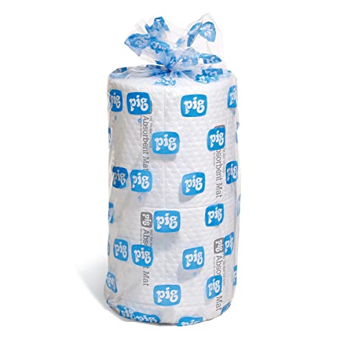 PIG Fat Mat | Oil Absorbent Mat Roll | Absorbs up to 40 Gallons | Oil Absorbing Extremeweight Mat Roll | 75 L x 32