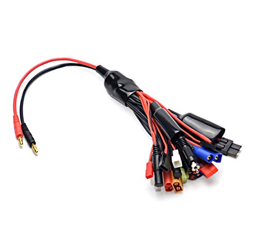 19 In 1 Lipo Battery Charger Adapter Convert Cable Banana Plug To Jst/T-Plug/Xt60/Ec3/Ec5/Hxt 4Mm For Rc Car Drone #TOP6