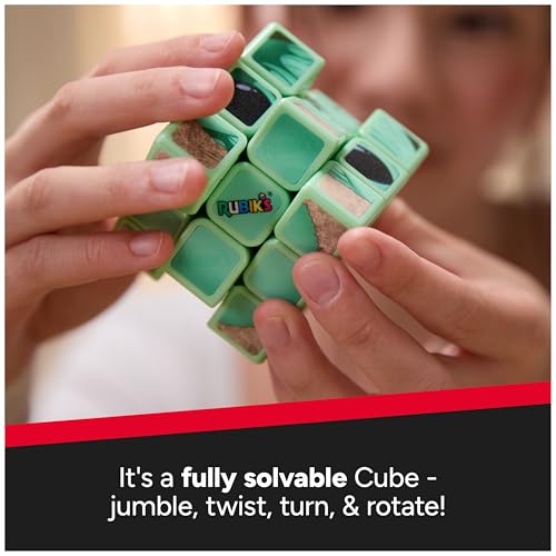 Image of Rubik's Cube, Star Wars Grogu Cuber with Display, Mandalorian's The Child, Problem-Solving Brain Teaser, Classic Color-Matching Puzzle, Fidget Toy for Kids, Collectible Star Wars Toy, for Ages 8 & Up