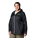 Columbia Womens Switchback II Lined Long Rain Jacket, Black, 3X