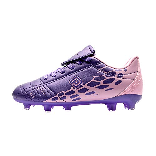image for DREAM PAIRS Boys Girls Soccer Football Cleats Shoes Light Purple Pink 