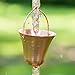 Marrgon Copper Rain Chain – Decorative Chimes & Cups Replace Gutter Downspout & Divert Water Away from Home for Stunning Fountain Display – 8.5’ Long for Universal Fit – Bell Style