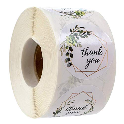 menolana 500x/rolo redondo Thank You adesivos etiquetas para embrulho de presente