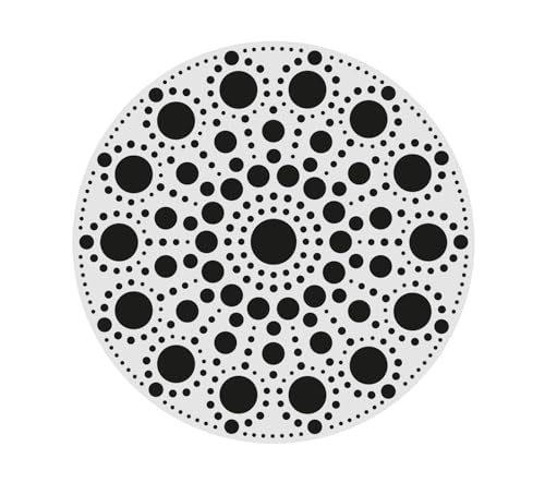 Aladine - Schablone & Halterung Mandala 10 cm – zum Erstellen von Mandalas in Dot Painting – Malerei auf Kieselstein, Holz, Stoff, Leinwand – Dotting Malerei Punkte – Kreatives Hobby – 85500