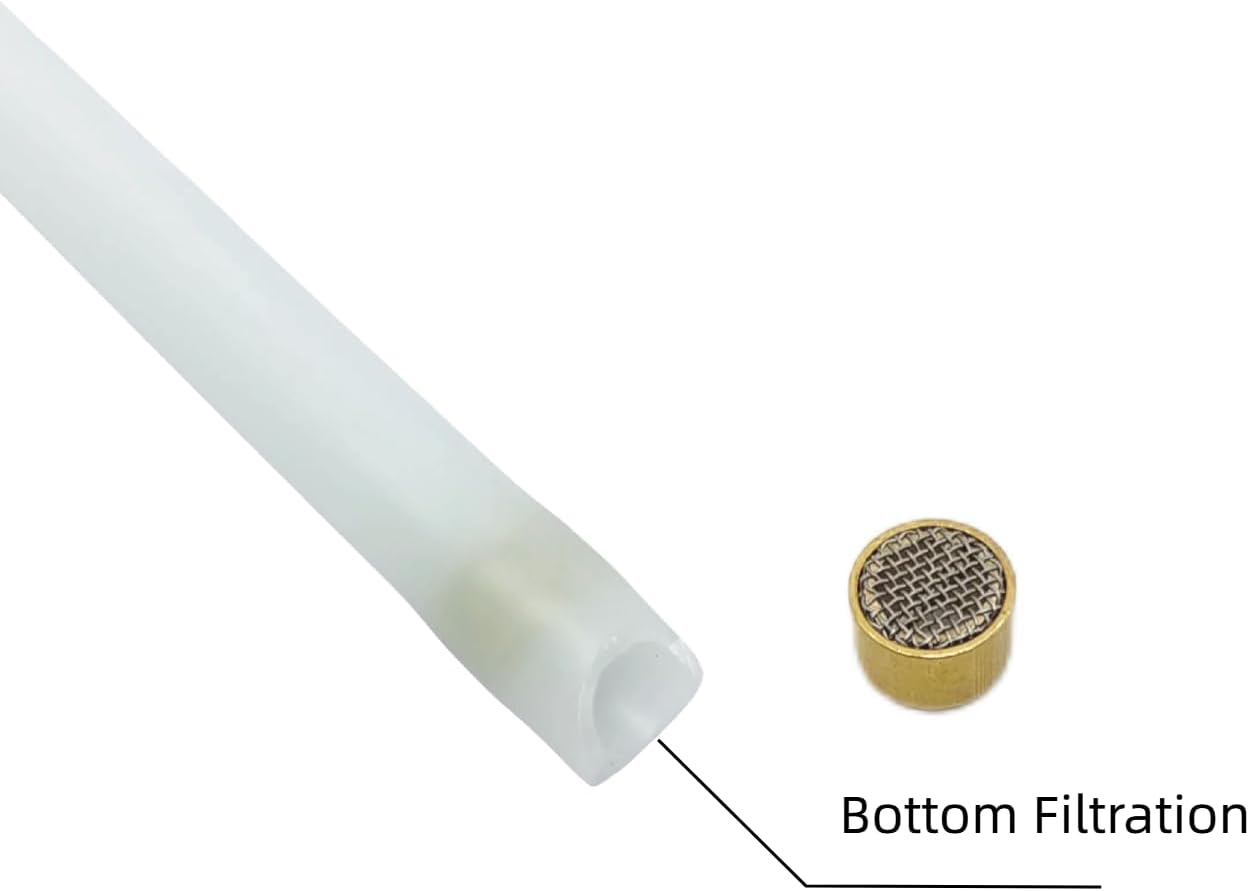 Universal 12" Marine Fuel Pickup Tube with Strainer & Barb Adapter - 3/8" NPT Thread - Replaces 7-0948 - Modified Nylon - Includes PTFE Tape