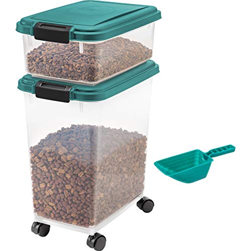 3- Piece Airtight Pet Food Storage Container Combo, Everglade Green
