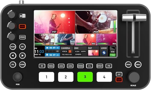 AVKANS NeoLive R2 Plus Video Switcher for Live Streaming, Video Audio Mixer hdmi Switcher 4 Channel Live Streaming Equipment